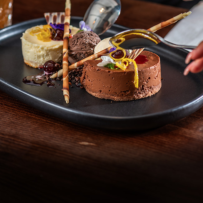 Dessert menu at The Coombe Cellars