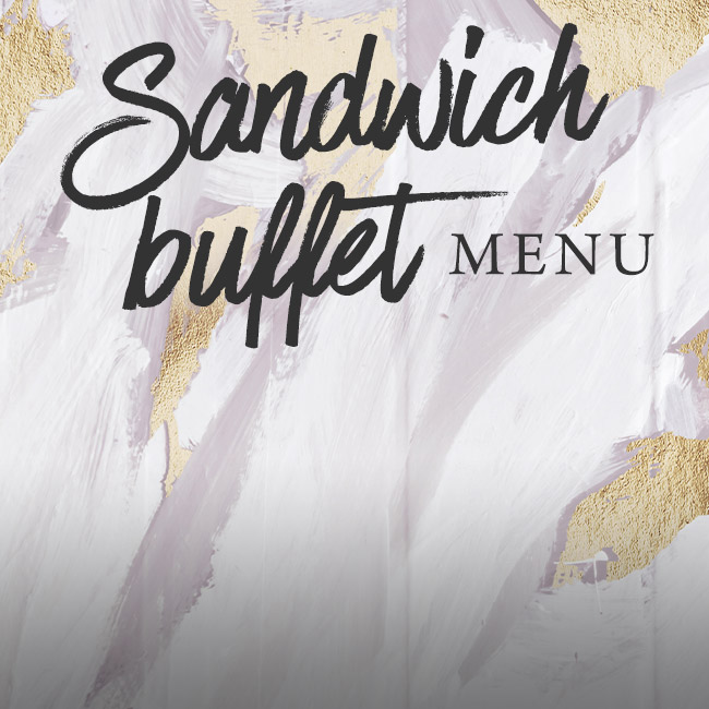 Sandwich buffet menu at The Coombe Cellars