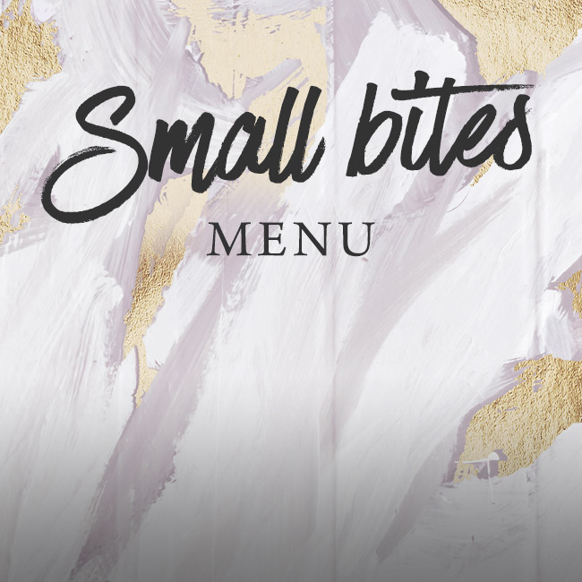 Small Bites menu at The Coombe Cellars 